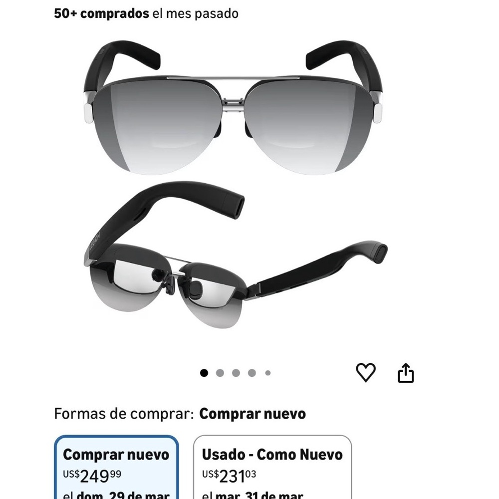 Lenovo Black and Silver Foldable Men's Sunglasses